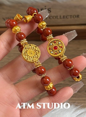 时来运转天然南红玛瑙手链