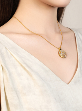 JO MALONE新中式太阳花双面锁骨项链