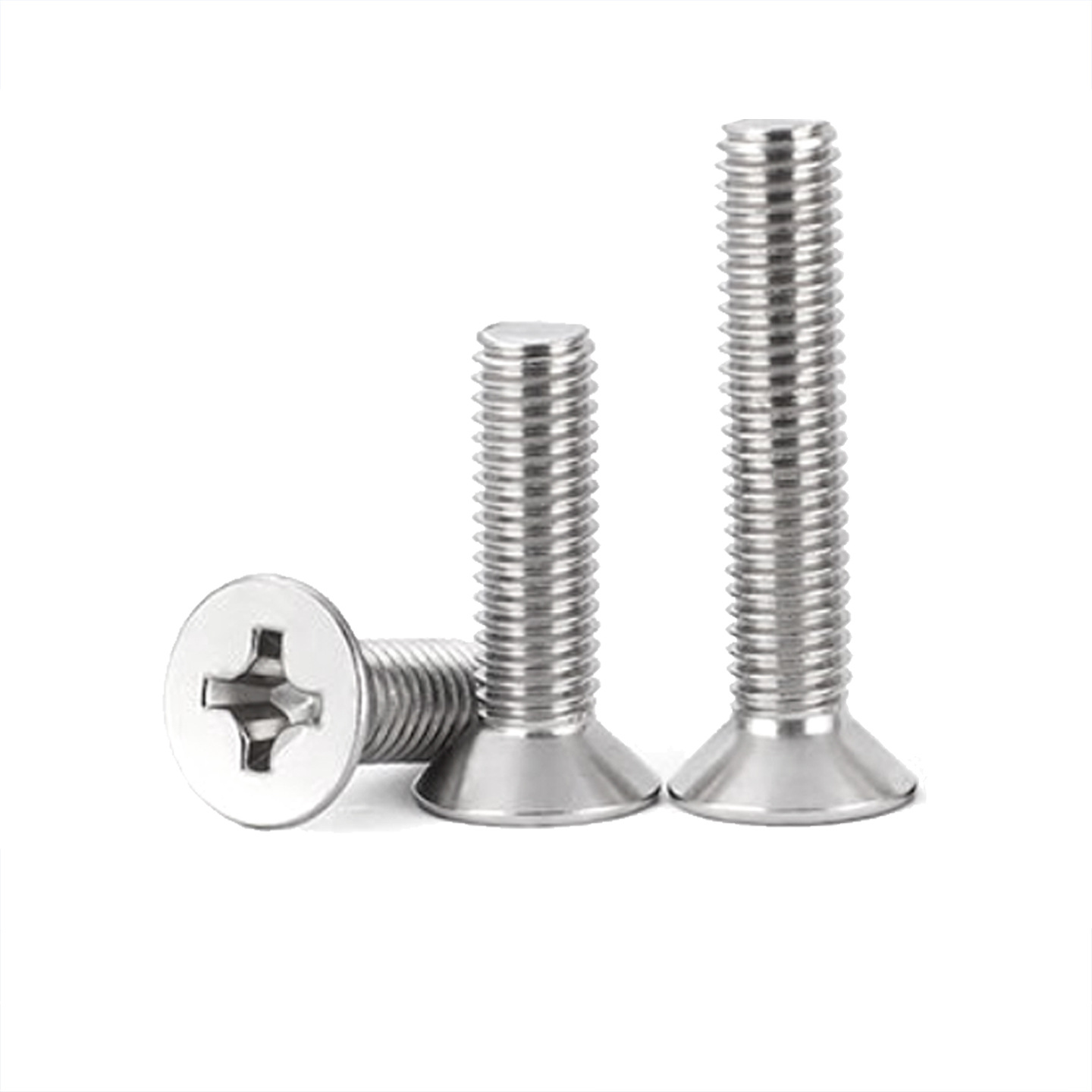 304/316不锈钢十字沉头螺丝平头螺钉M1.4M1.6M2M3M4M5M6M8M10 - 图2