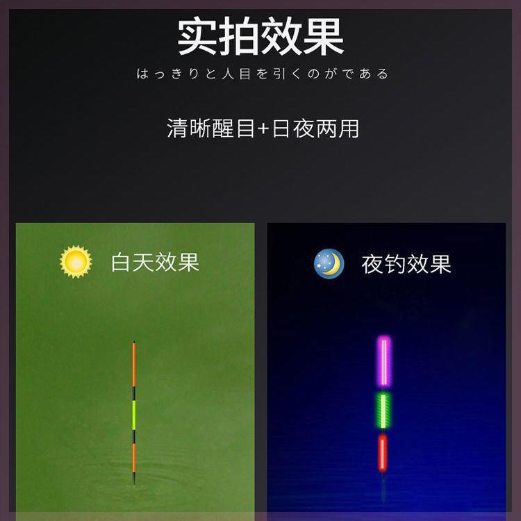 日夜两用夜光漂高灵敏超亮醒目电子漂夜钓鲫鱼鲤鱼护目冷光纳米漂 - 图2