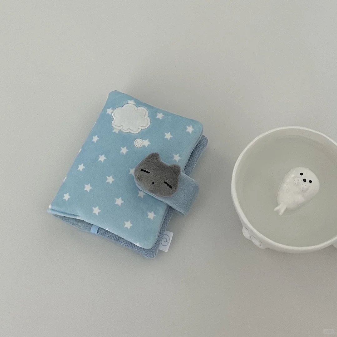 可爱小灰猫毛绒m5手帐本活页壳高颜值学生随身日记事笔记本子ins,淘宝优惠券,粉丝福利购,淘宝优惠卷