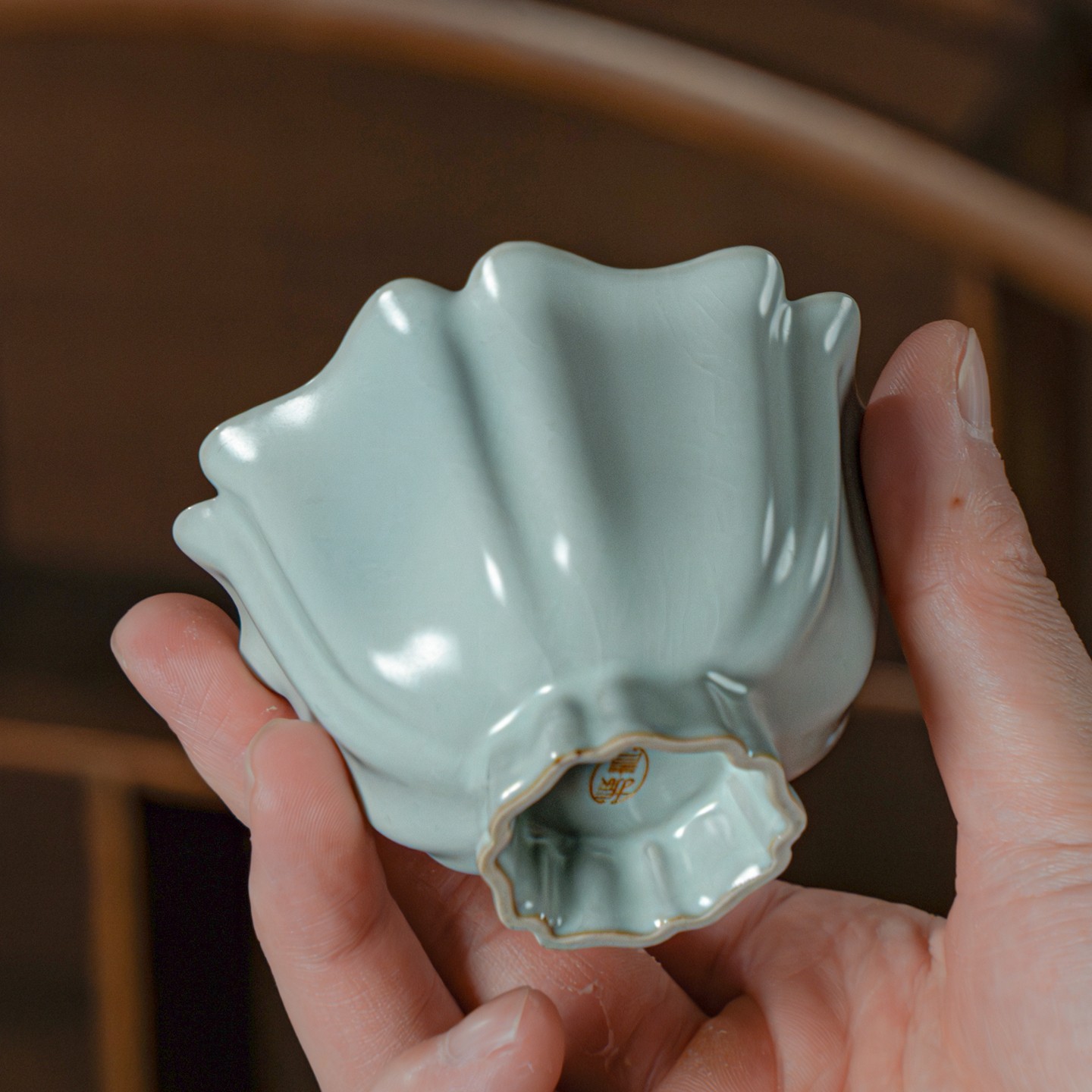 汝窑主人杯单杯高档陶瓷茶盏中式礼品景德镇汝瓷茶杯葵花杯礼盒装,淘宝优惠券,粉丝福利购,淘宝优惠卷