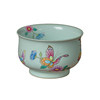 Hand-painted butterflies and flowers Ru Kiln Kung Fu tea cup
