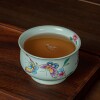 Hand-painted butterflies and flowers Ru Kiln Kung Fu tea cup