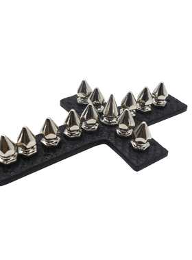 原创皮黑色十字架choker女y2k项链男高级感铆钉辣妹甜酷颈链小众