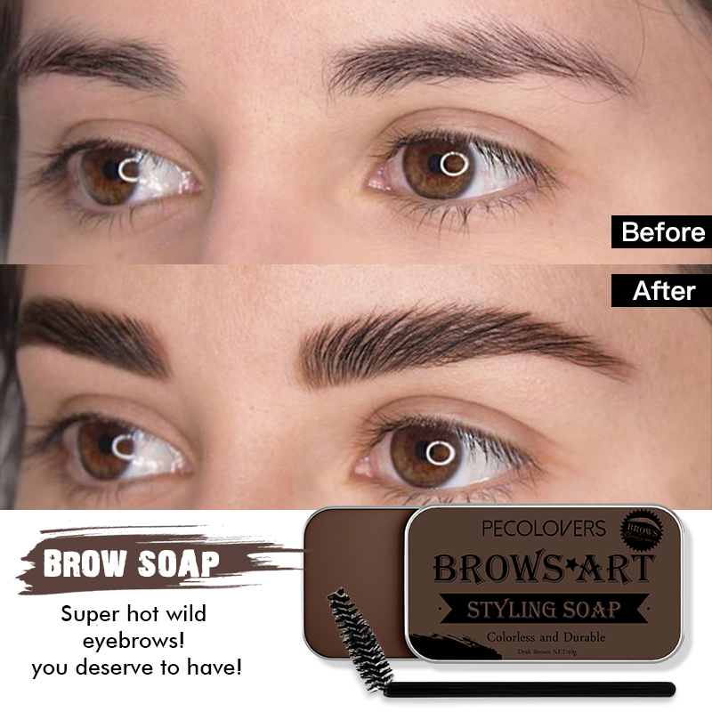 速发Eyebrow Gel Wax Brow Soap 6 Color Tint Eyebrow Enhancer-图3