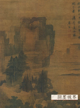 明唐伯虎碧山诗意图国画艺术宣