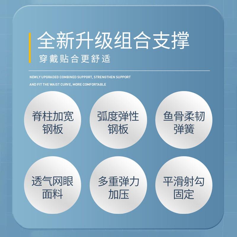 护腰带可拆卸钢板男女通用透气腰肌突出腰间劳损盘护脊椎腰托腰带 - 图1