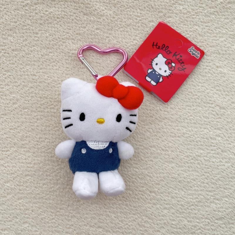 智秀同款爱心扣哈喽hellokitty凯蒂猫公仔钥匙扣挂件挂饰毛绒礼物 - 图1