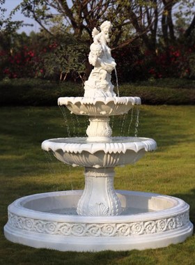 庭院流水喷泉摆件户外别墅花园装饰鱼池景观婚庆酒店乔迁造景厂家