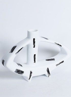 现代简约b客厅眼型花器样板间花艺茶几售楼处桌面样板间玄关花瓶