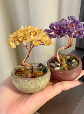 这么好看的黄水晶生命树谁还没有