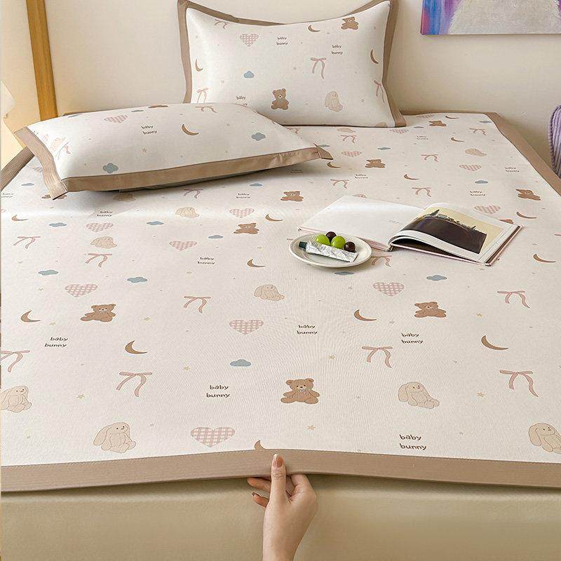 罗兰家纺A类抗菌900D卡通冰藤席三件套夏季凉席高端可折叠空调凉,淘宝优惠券,粉丝福利购,淘宝优惠卷