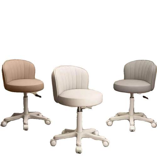 美容美发凳子滑轮美容院专用大工凳圆凳理发店发廊美甲升降旋转椅 - 图3