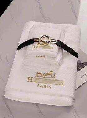 样板间淋浴房洗手间装饰品牌毛巾浴巾套装饰品卫生间洗脸盆摆件