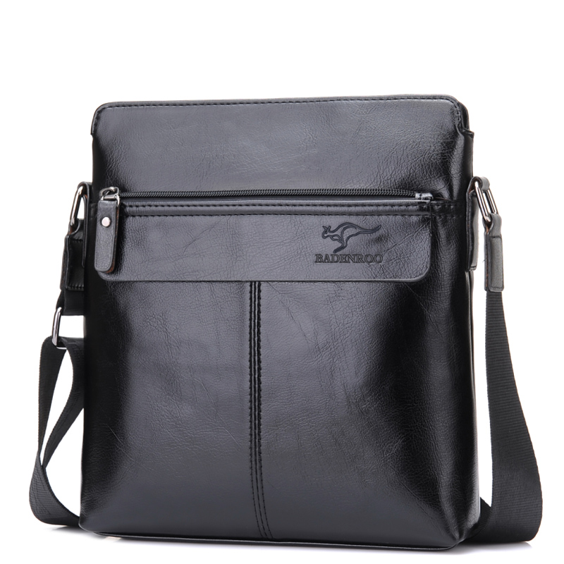 网红KANGAROO Luxury Brand Men Bag Leather Men Shoulder Messe - 图2