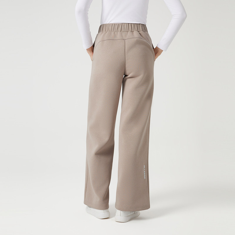 ellesse小贝壳官方秋季新款加绒针织长裤女士运动休闲卫裤阔腿裤,淘宝优惠券,粉丝福利购,淘宝优惠卷