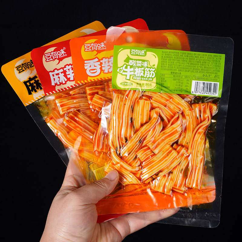豆有味香辣素牛板筋Q弹脆爽麻辣酸菜麻酱塑胶跑道休闲零食小吃,淘宝优惠券,粉丝福利购,淘宝优惠卷