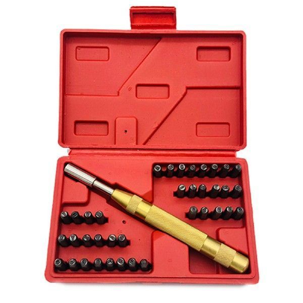 网红38pcs Letter Puncher DIY Steel Leather Carving Tool Digi - 图0