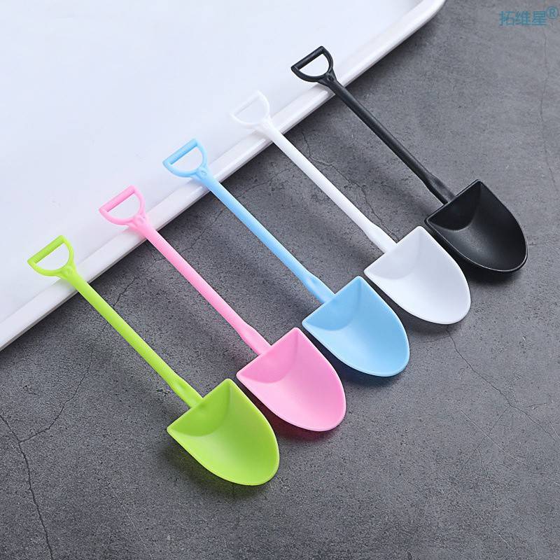 网红Dessert Spoons 100 Pcs/Pack Plastic Disposable Dessert - 图0