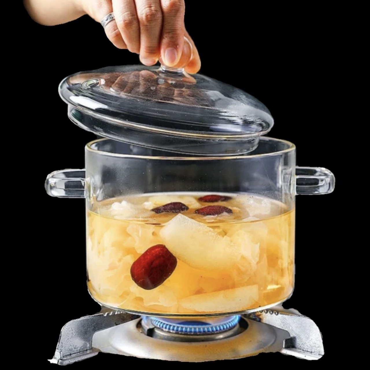 双耳大汤锅1500ml明火高温泡面碗银耳锅大容量耐高温,淘宝优惠券,粉丝福利购,淘宝优惠卷