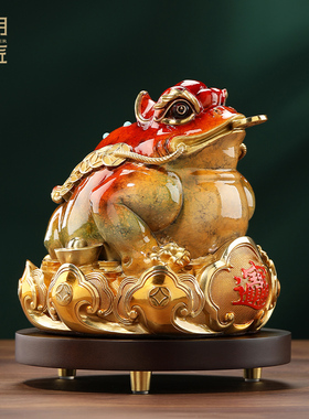大明铜匠八方来财三足蟾蜍铜金蟾招财摆件客厅办公室公司开业礼品