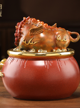 大明铜匠聚财貔貅招财摆件家居客厅办公室装饰品公司开业乔迁礼物