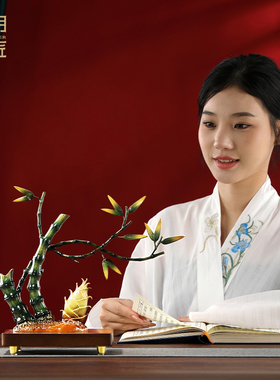 大明铜匠节节高升富贵竹子摆件家居玄关办公室送领导乔迁新居礼品