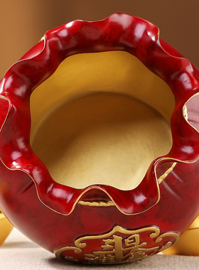 大明铜匠日进斗金聚宝盆摆件客厅聚财招财办公室装饰店铺开业礼品