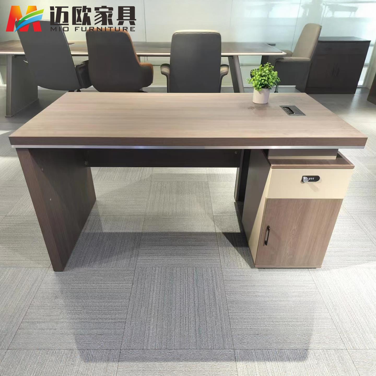 主管桌财务桌行政单人办公桌加厚简约现代职员电脑桌屏风工作卡位 - 图2