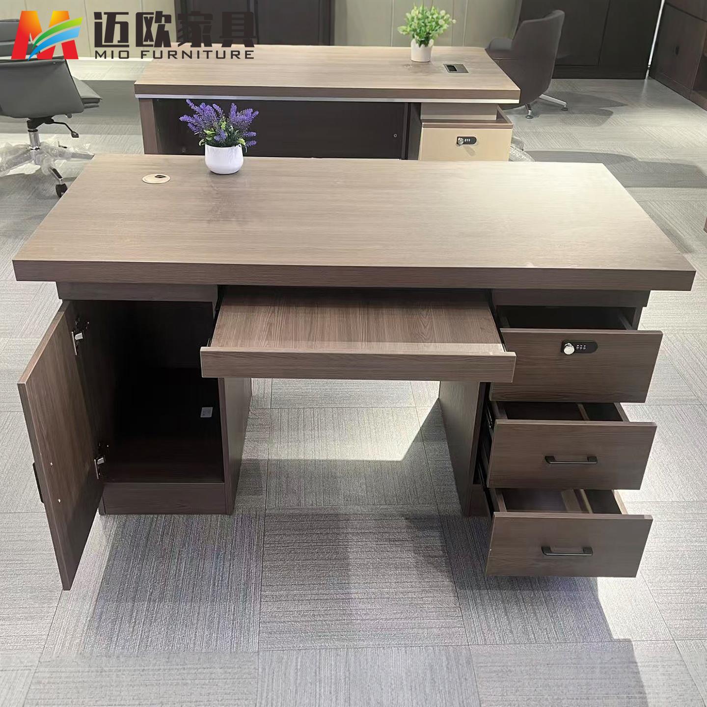 主管桌财务桌行政单人办公桌加厚简约现代职员电脑桌屏风工作卡位 - 图0