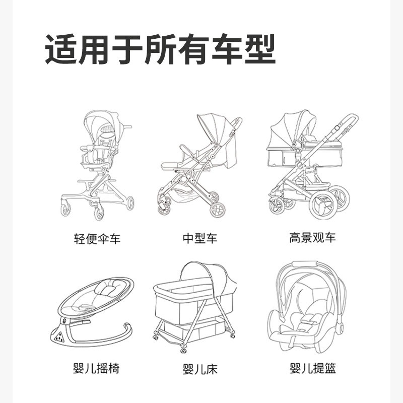 ipoosi 婴儿车蚊帐全罩式通用宝宝推车防蚊罩儿童手推车加密网纱