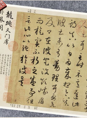 王羲之游目帖纸本草书法名帖仿真