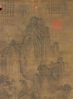 五代十国荆浩匡庐图传统山水画临