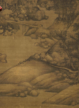 五代巨然萧翼赚兰亭图传统山水画