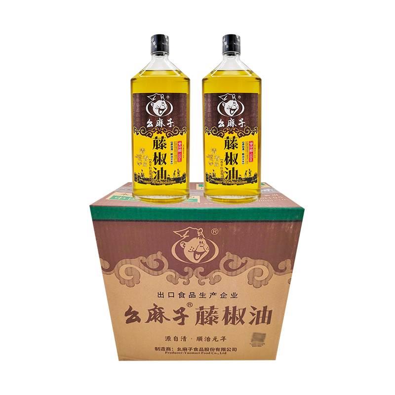 幺麻子藤椒油500ml*4瓶青花椒油麻油凉拌清香麻椒油四川洪雅特 花