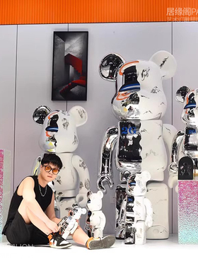 暴力熊积木熊公仔大摆件