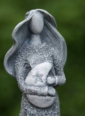 复古怀旧月亮女神雕像花园u装饰摆件树脂工艺品欧式简易桌面装饰