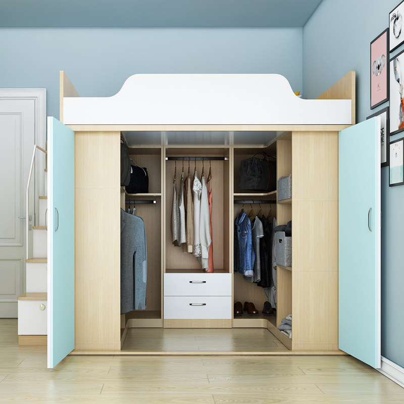 成人多功能衣帽间小户型t现代简约高低床衣柜床一体交错式上下床,淘宝优惠券,粉丝福利购,淘宝优惠卷