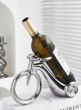 轻奢高档c红酒架斜放简约现代桌面酒柜餐边柜装饰品摆件高级感小