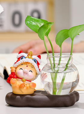 可爱幸运马办公室桌面治愈系摆设