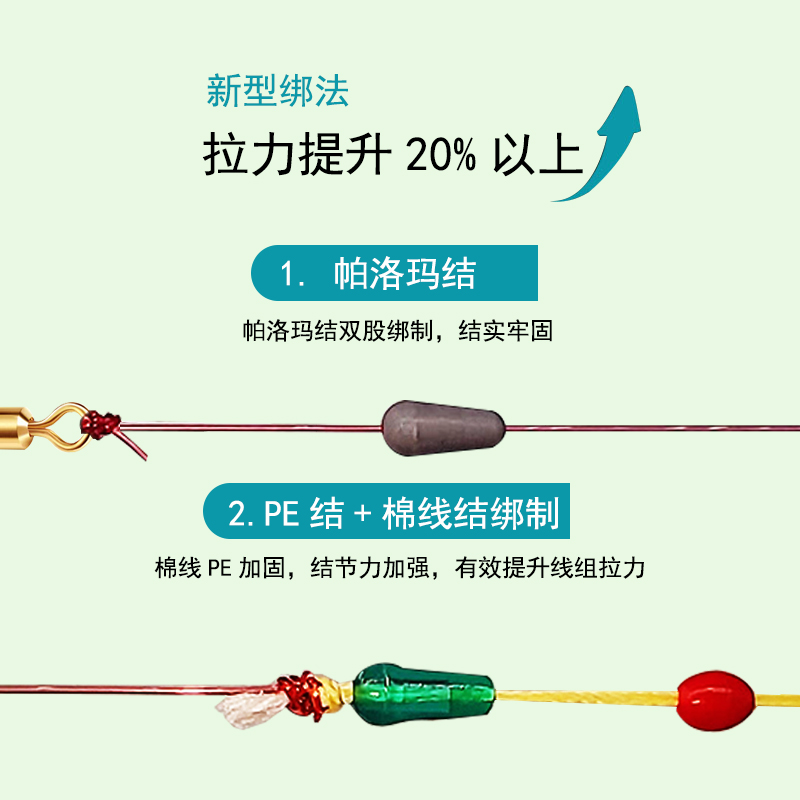 中西钓线纯手工仓吉太空豆精绑成品方便台钓主线组游钓中国软鱼线-图0