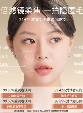 OETE双控持妆遮瑕粉饼养肤