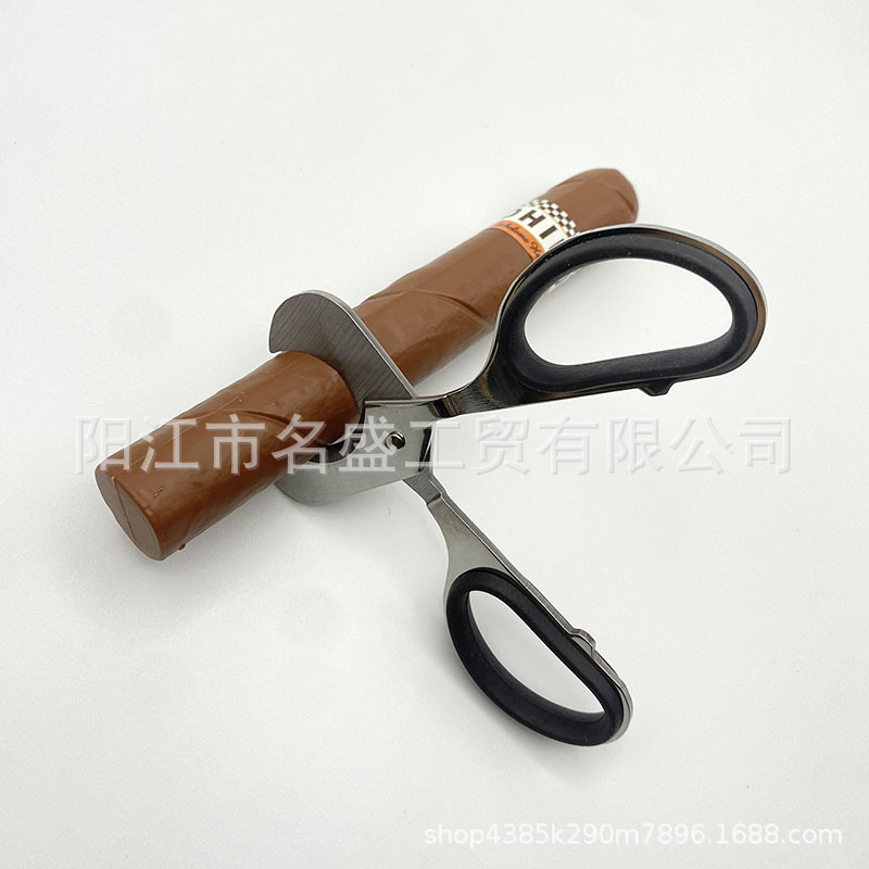 速发Stainless steel cigar cutter 2-in-1 pill pill scissors M - 图3