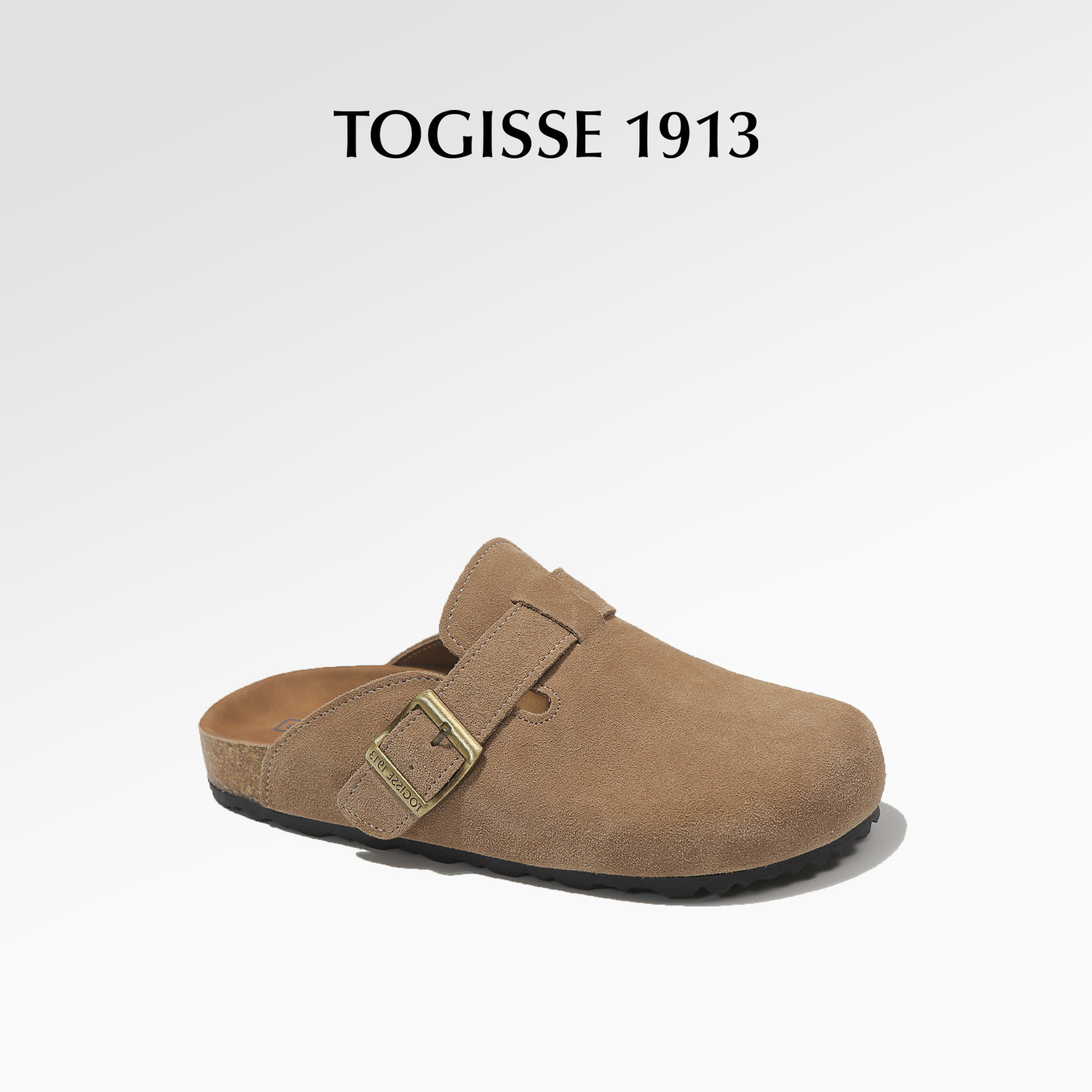 TOGISSE【云朵松饼】法式复古软底一脚蹬懒人包头半拖单鞋勃肯鞋 - 图0