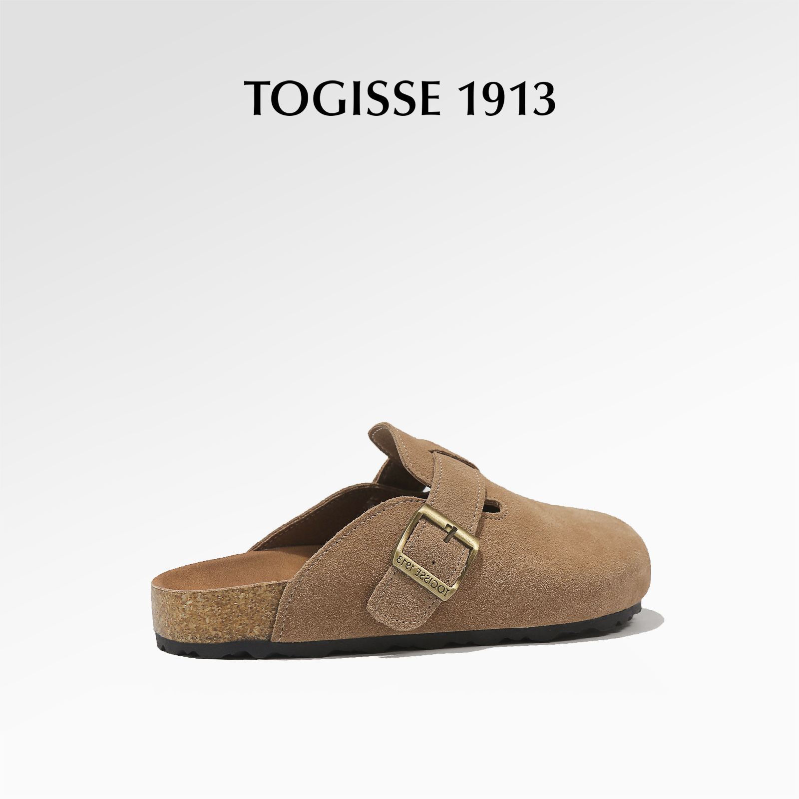 TOGISSE【云朵松饼】法式复古软底一脚蹬懒人包头半拖单鞋勃肯鞋 - 图1