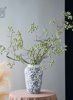 茉茵冰裂青花复古轻奢陶瓷花瓶