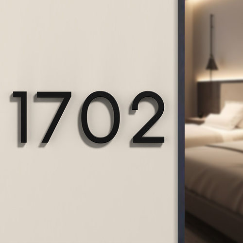 亚克力数字贴3d立体门牌号码牌定制英文字母标识牌贴储物柜编号牌 - 图0