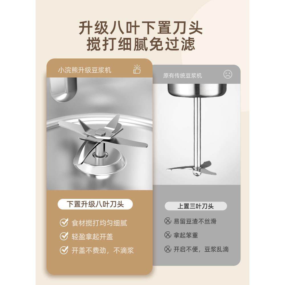 LOTOR豆浆机316钢1.2升大容量家用多功能免煮免滤自动破壁榨汁机,淘宝优惠券,粉丝福利购,淘宝优惠卷