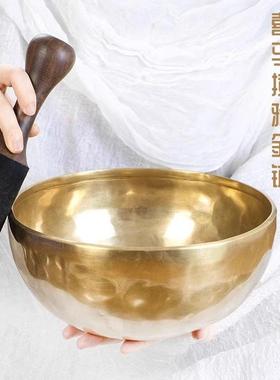 颂钵疗愈工具喜马拉雅佛音碗瑜伽钵静心梵音钵钵音碗音碗铜钵冥想